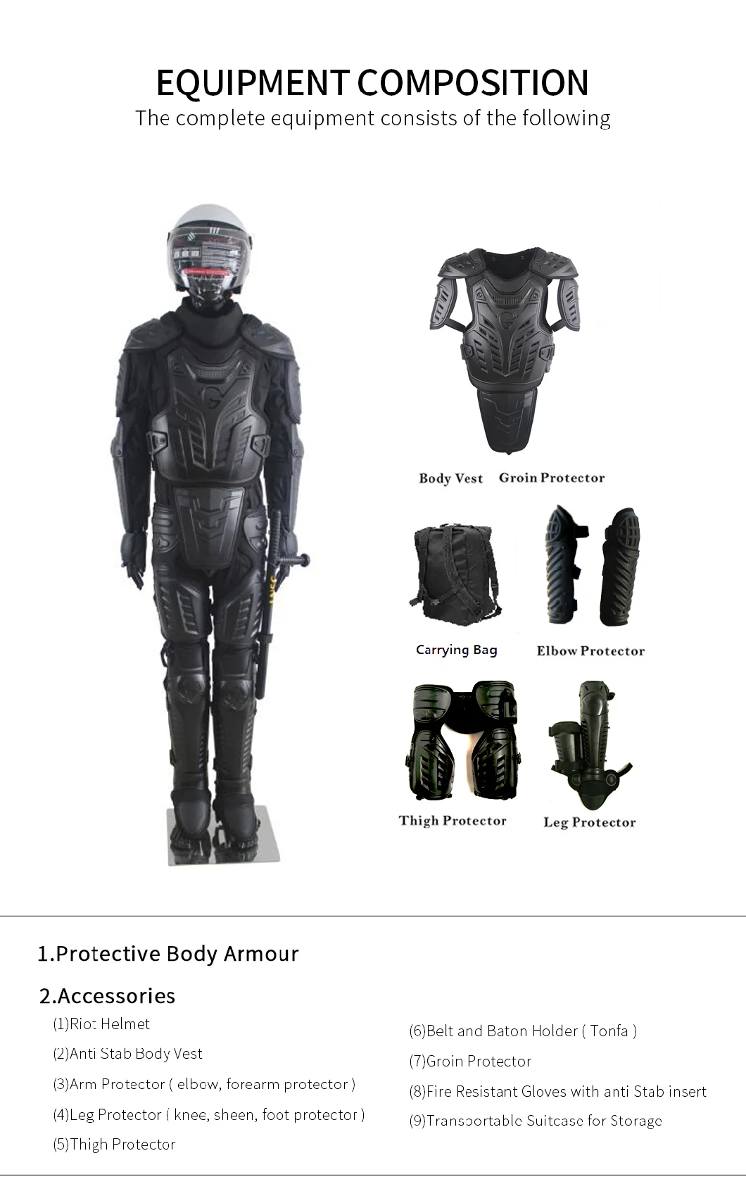 Police Anti Riot Suit/Anti Riot Gear for Body Protection