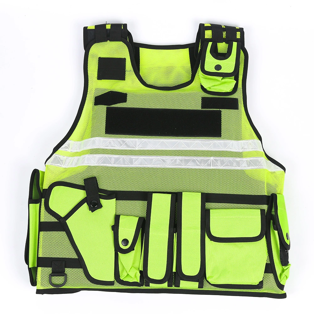 Tactical Traffic Safety Jacket Reflective Vest with Stab Proof Material Inner Core