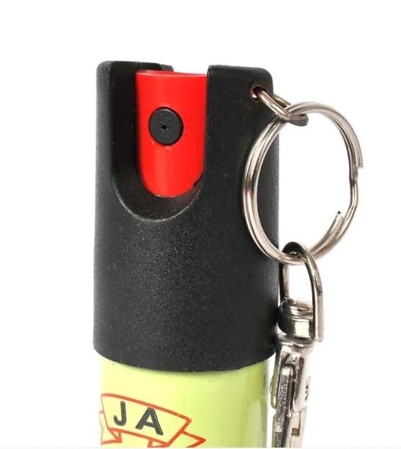 Wholesale Self Defense Weapons Mace Pompom 20ml Hard Case Keychain Pepper Spray