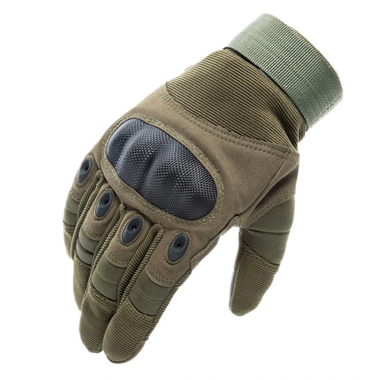 Tactical Full Fingers Gloves Safety Leather Hands Protective Gear for Police Military