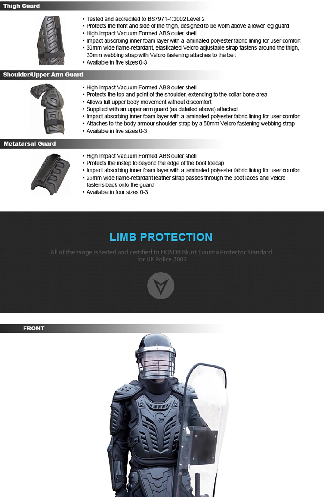 Military Use Anti Riot Gear /Riot Control Suit/ Body Protector /Anti Riot Suit