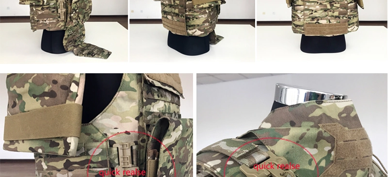 Factory Price Mc Acu Au Camouflage Army Tactical Quick Release Full Protect Large Size Nij Iiia IV Br3 Ballistic Br5 Bulletproof Vest for Military Swat Soldier